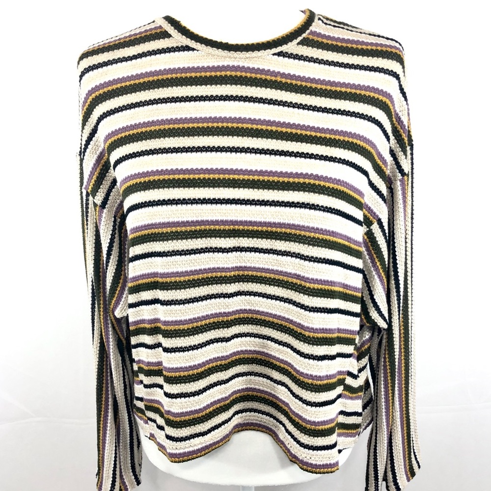 NWT The Line of Style Oversize Knit Crop Top Sz M